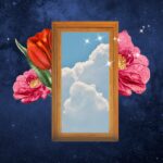 Floral,Picture,Frame,,Surreal,Escapism,Collage,Art.,Surreal,Floral,Frame